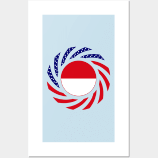 Monacan American Multinational Patriot Flag Series Posters and Art